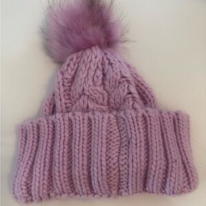 Gap Cozy Lilac Knit Pom-Pom Beanie